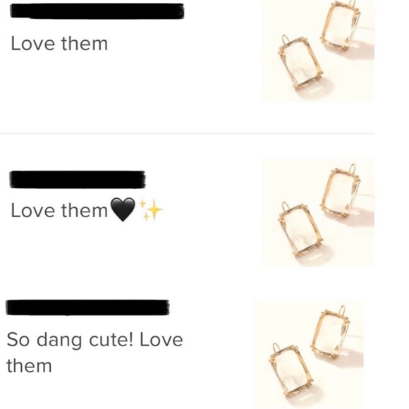 🍋2/$30 New Faceted Rectangle Drop Earrings - Picture 4 of 5